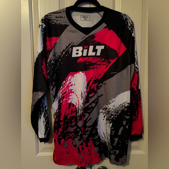 bilt Tops - BILT Top Shirt Womens Pink Black Gray Long Sleeve Racing Dirt Biking Gear